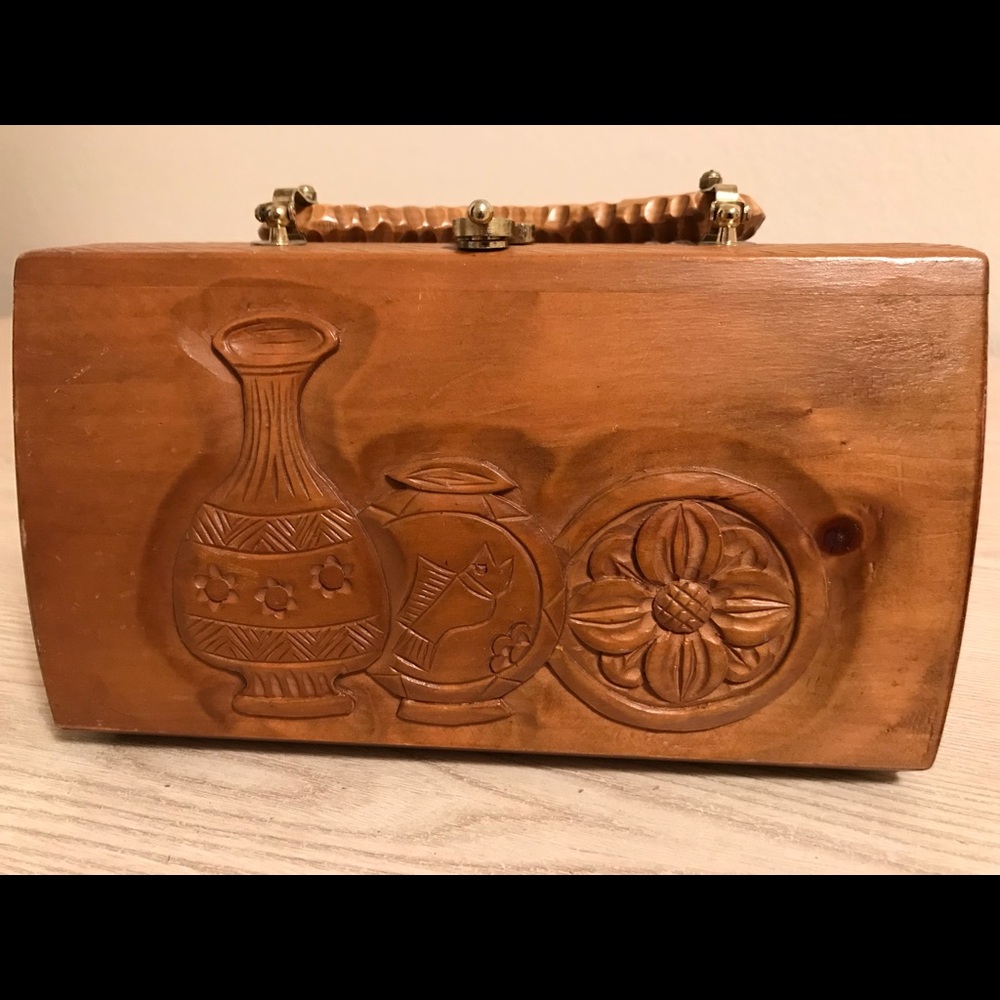 Vintage Wooden Purse